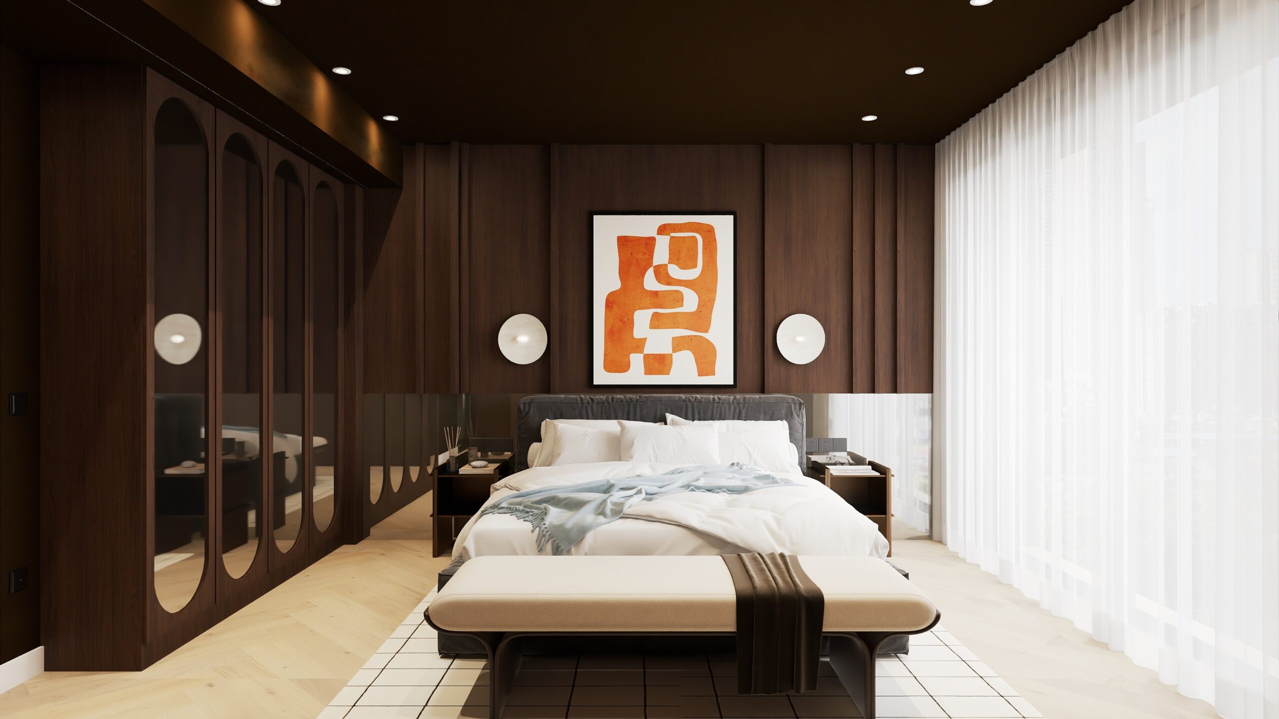 bedroom interior design soft lighting texture relaxation